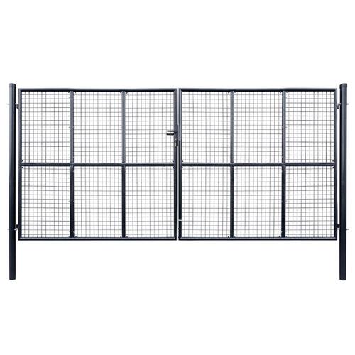 Havelåge i trådnet galvaniseret stål 400 x 200 cm grå