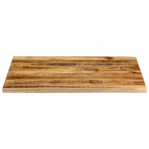 Bordplade 110x80x3,8 cm naturlig kant massivt ru mangotræ