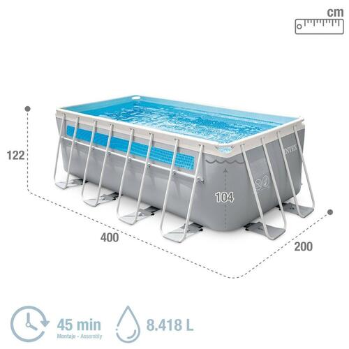 Pool Aftageligt Intex 400 x 122 x 200 cm