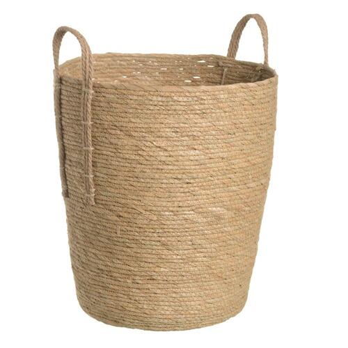 Set med kurve Natur Siv 42 x 42 x 48 cm (3 Dele)