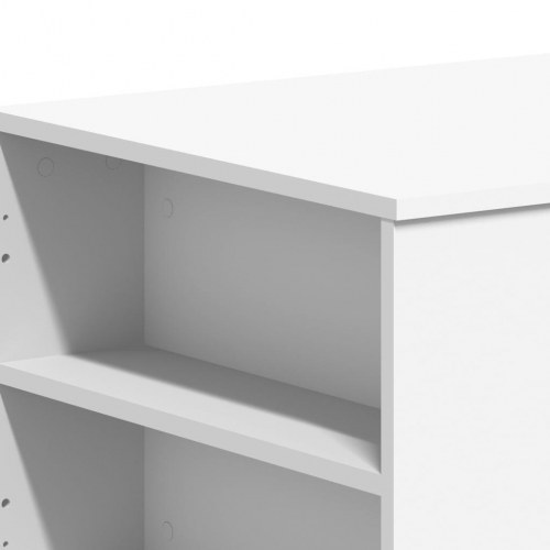 Sofabord med opbevaring - 102 × 55 × 42 cm, hvidt konstrueret træ