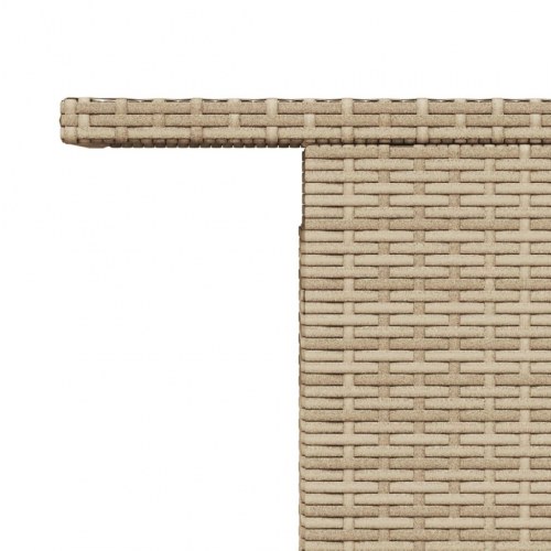 Havebord 100x55x73 cm polyrattan og akacietræ beige