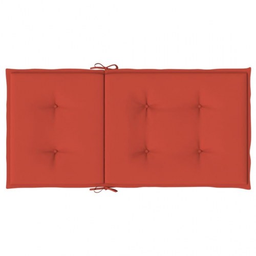 Stolehynder med lav ryg 2 stk. 100 x 50 x 4 cm rød