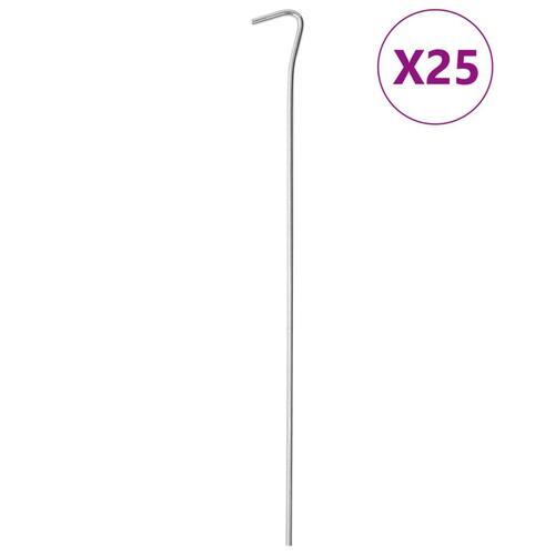 Teltpløkker 25 stk. 30 cm Ø4 mm galvaniseret stål