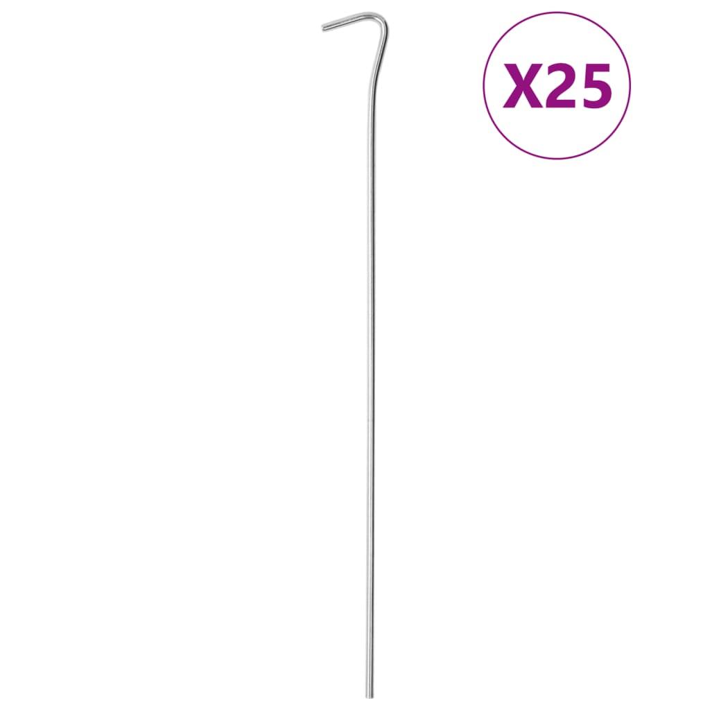 Teltpløkker 25 stk. 30 cm Ø4 mm galvaniseret stål
