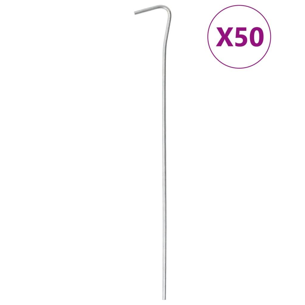 Teltpløkker 50 stk. 23 cm Ø3 mm galvaniseret stål
