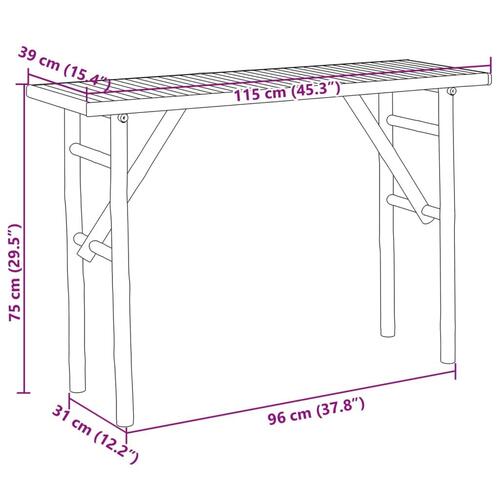 Konsolbord 115x39x75 cm bambus