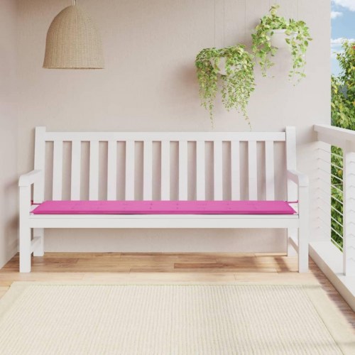 Hynde til havebænk 200 × 50 × 4 cm - oxfordstof, pink