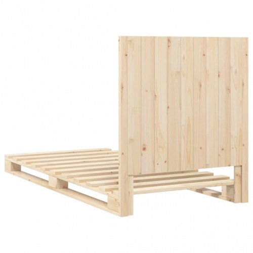 Sengeramme med sengegavl 90x200 cm i massivt fyrretræ