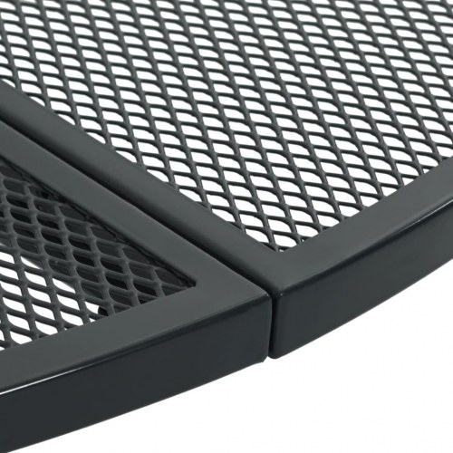 Udendørs møbelsæt 3 dele pulverlakeret stål antracit