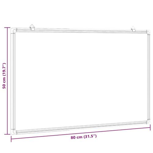 Magnetisk whiteboard 80x50x1,7 cm aluminium