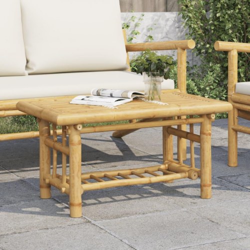Sofabord i bambus 70 × 45 × 36 cm - naturlig finish