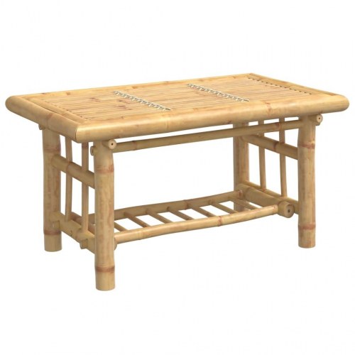 Sofabord i bambus 70 × 45 × 36 cm - naturlig finish