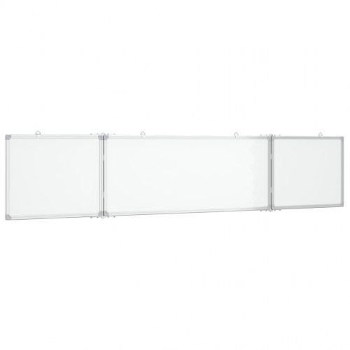 Magnetisk whiteboard 200x40x1,7 cm foldbart aluminium