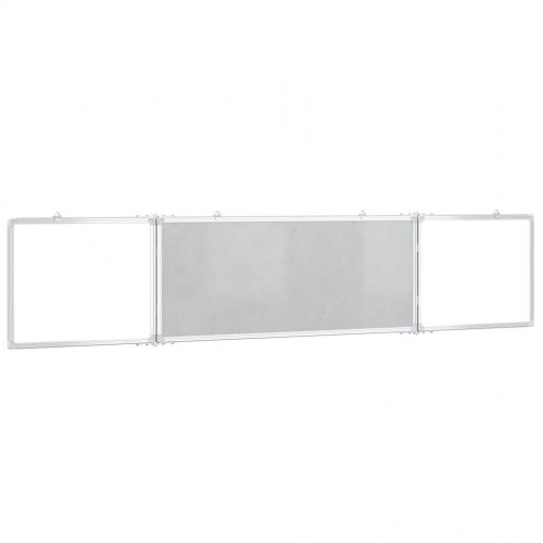 Magnetisk whiteboard 200x40x1,7 cm foldbart aluminium