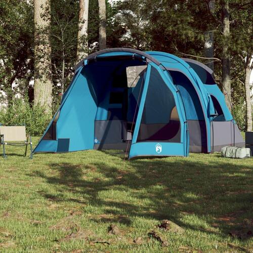 4-personers campingtelt vandafvisende blå