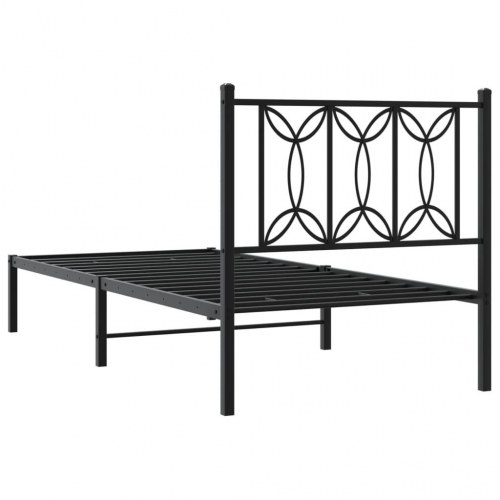 Sengeramme med sengegavl 90 x 200 cm - sort