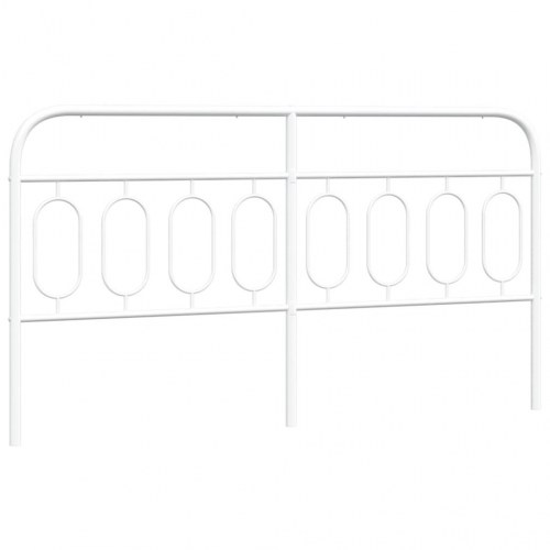 Sengegavl i metal 183 cm - hvid