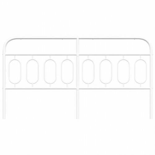 Sengegavl i metal 183 cm - hvid