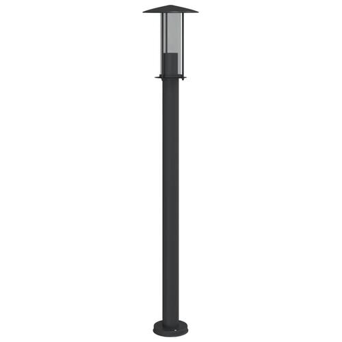 Udendørs standerlamper 3 stk. 100 cm rustfrit stål sort