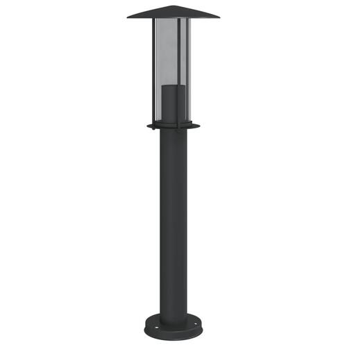 Udendørs standerlampe 3 stk. 60 cm rustfrit stål sort