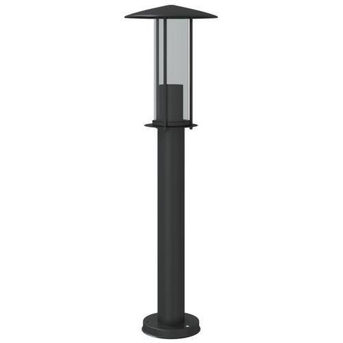 Udendørs standerlampe 3 stk. 60 cm rustfrit stål sort