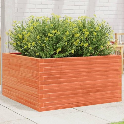 Plantekasse 90 x 90 x 46 cm i massivt fyrretræ - gyldenbrun