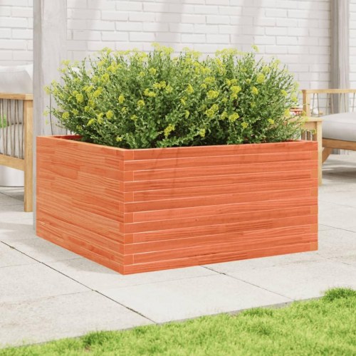 Plantekasse 90 x 90 x 46 cm i massivt fyrretræ - gyldenbrun
