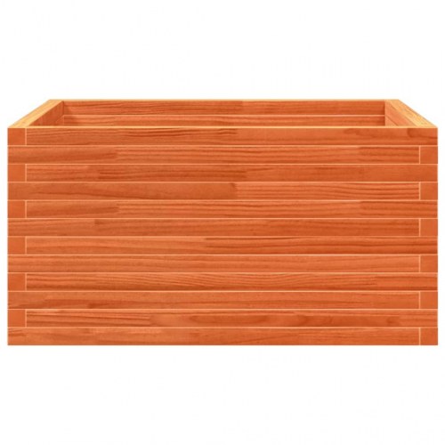 Plantekasse 90 x 90 x 46 cm i massivt fyrretræ - gyldenbrun