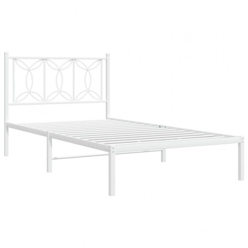 Sengeramme med sengegavl 107 x 203 cm - hvid
