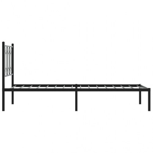 Sengeramme med sengegavl 80 x 200 cm - sort