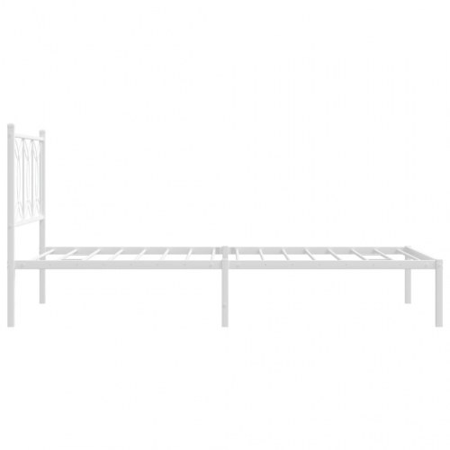 Sengeramme med sengegavl 100 x 190 cm - hvid