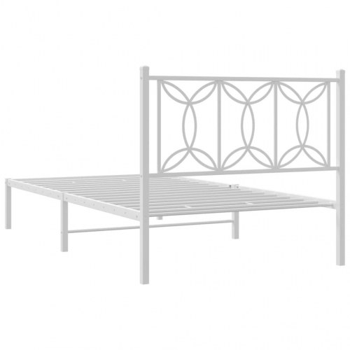 Sengeramme med sengegavl 100 x 190 cm - hvid