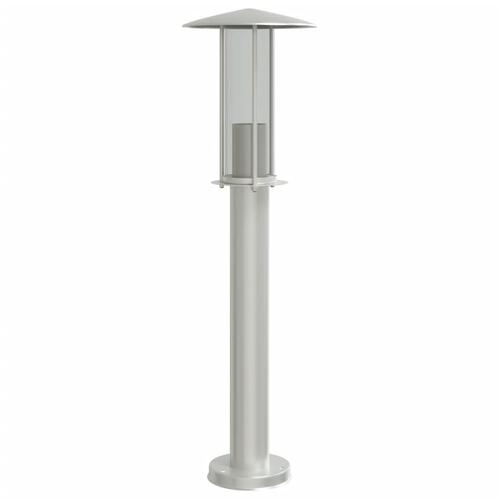 Udendørs standerlamper 3 stk. 60 cm rustfrit stål sølvfarvet