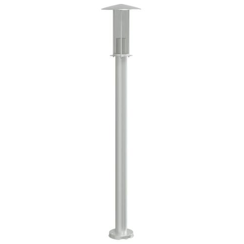 Udendørs standerlamper 3 stk. 100 cm rustfrit stål sølvfarvet