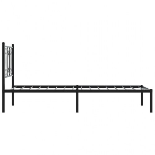 Sengeramme med sengegavl 90 x 190 cm - sort