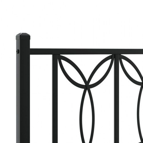 Sengeramme med sengegavl 90 x 190 cm - sort