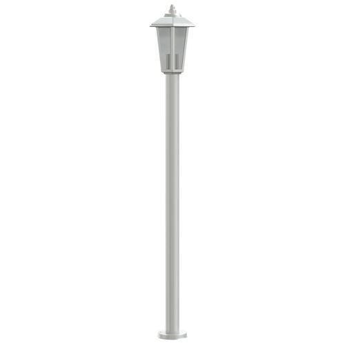 Udendørs standerlampe 120 cm rustfrit stål sølvfarvet