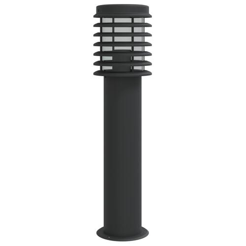 Udendørs standerlampe 3 stk. 60 cm rustfrit stål sort