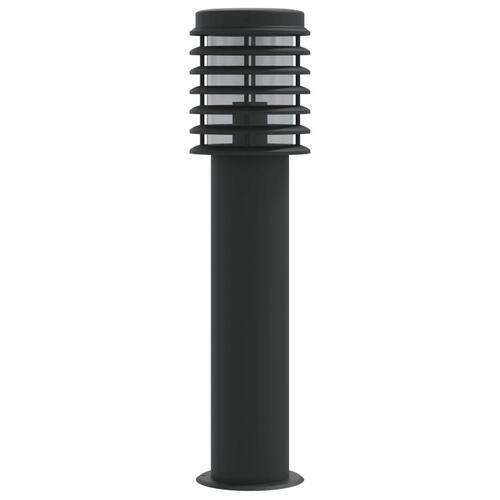 Udendørs standerlampe 3 stk. 60 cm rustfrit stål sort