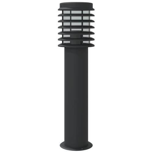 Udendørs standerlampe 3 stk. 60 cm rustfrit stål sort