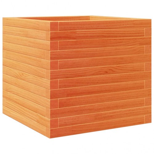 Plantekasse 50 x 50 x 46 cm i massivt fyrretræ - gyldenbrun