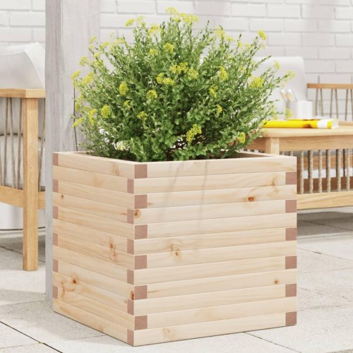 Plantekasse 50×50×46 cm i massivt fyrretræ - ubehandlet