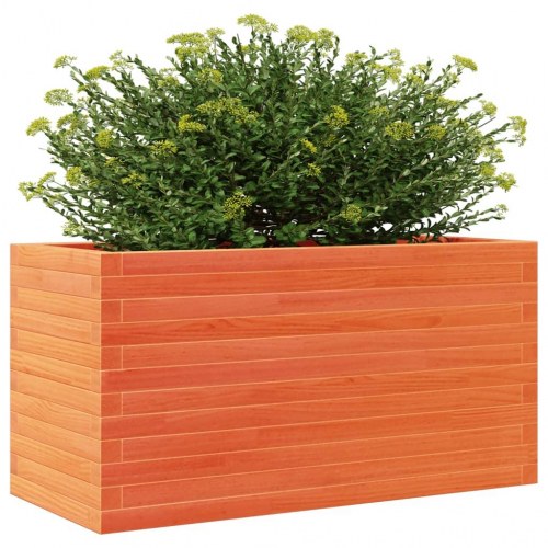 Plantekasse i massivt fyrretræ 90 x 40 x 46 cm - gyldenbrun