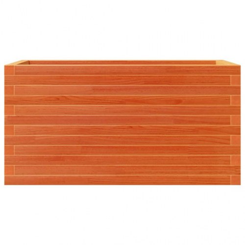 Plantekasse i massivt fyrretræ 90 x 40 x 46 cm - gyldenbrun