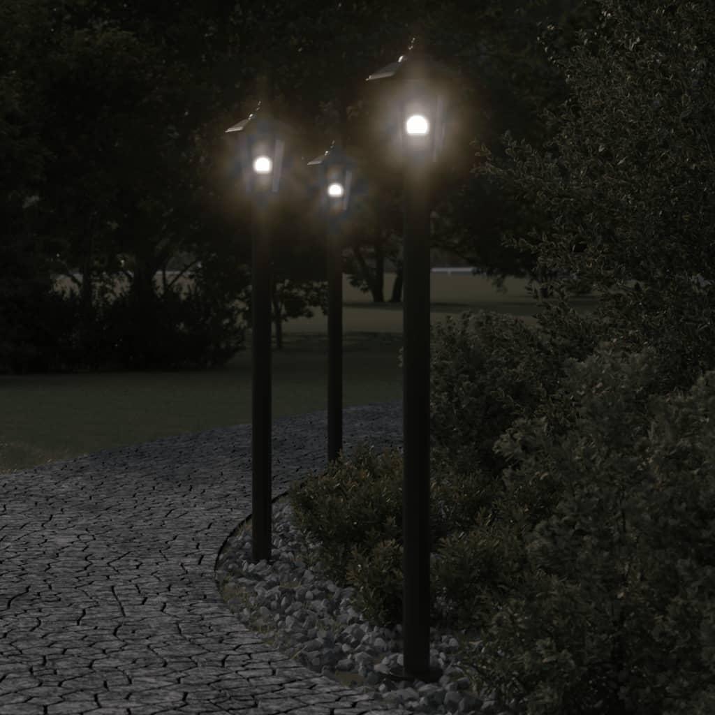 Udendørs standerlampe 120 cm rustfrit stål sort
