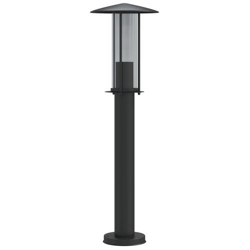 Udendørs standerlampe 60 cm rustfrit stål sort