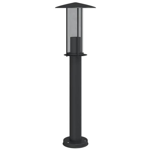 Udendørs standerlampe 60 cm rustfrit stål sort