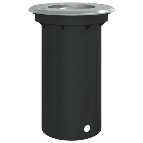 Nedgravningsspot 10,5x10,5 cm rund trykstøbt aluminium sort