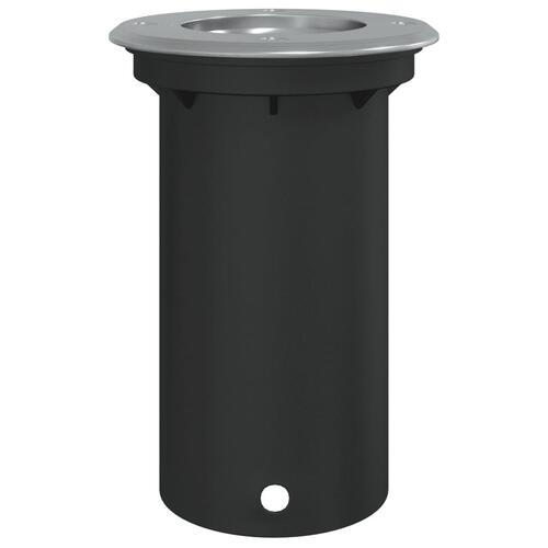 Nedgravningsspot 10,5x10,5 cm rund trykstøbt aluminium sort